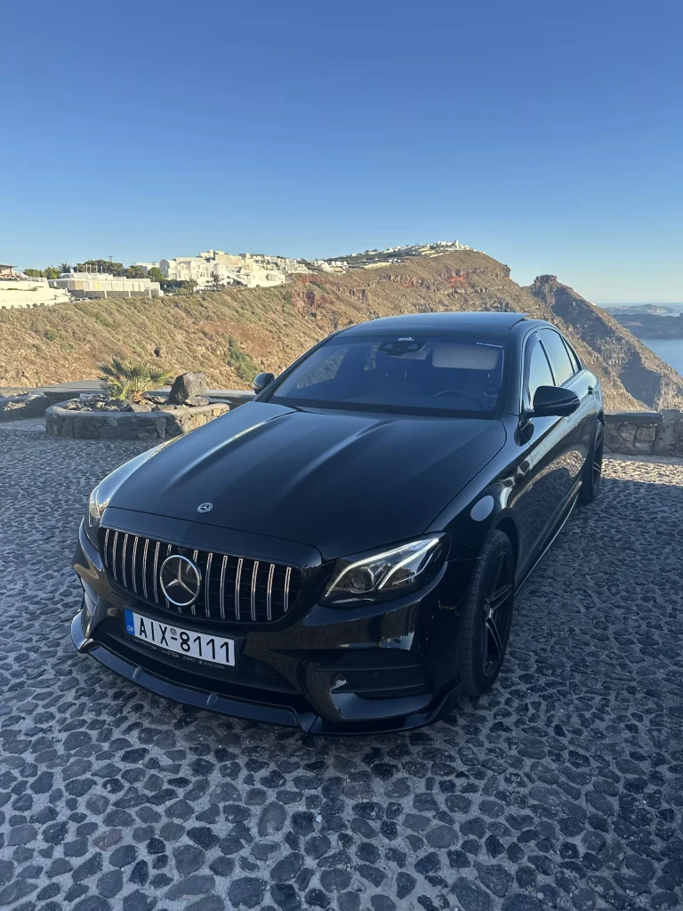 move to santorini transfers amg sedan caldera cliffs