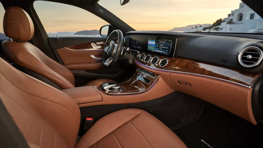 move to santorini transfers e class interior tan leather