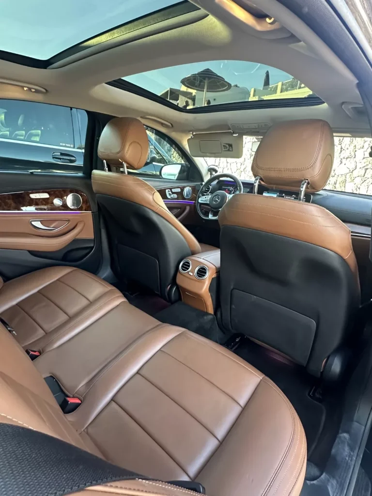 move to santorini transfers e class interior tan panoroof