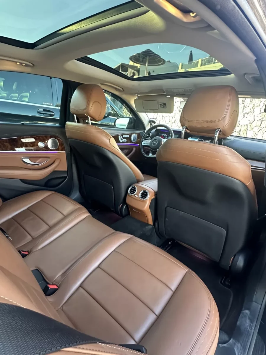 move to santorini transfers e class interior tan panoroof
