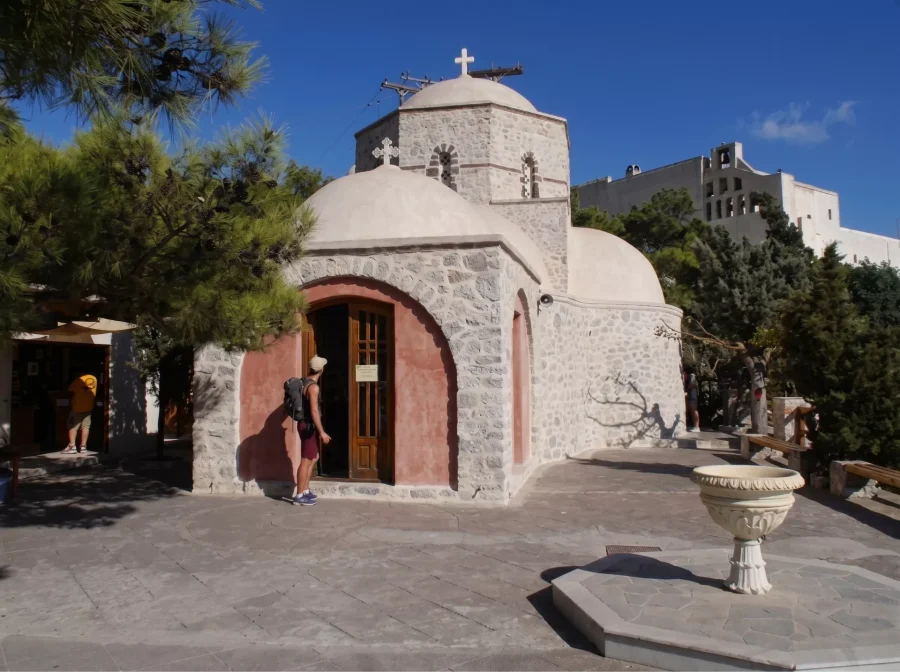 move to santorini transfers profitis elias monastery entrance